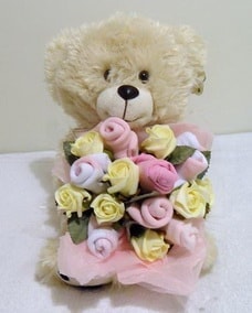 sevilenler i�in yakla��k 20 cm ay�c�k ve 13 adet yapay g�l demeti